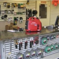 Parts counter with trimmer heads and accessories